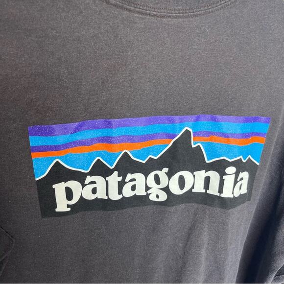 Patagonia Line Logo Ridge Print Long Sleeve Crewneck Shirt Regular Fit Medium - Picture 6 of 6